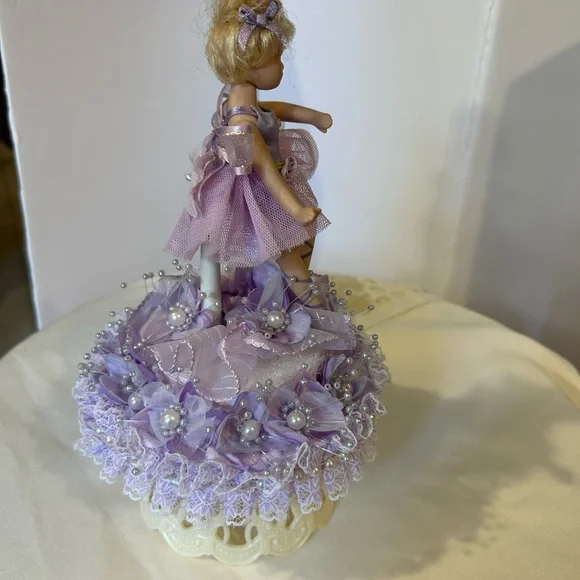 Purple Ballerina Doll Figurine cake topper or table decoration - Picture 4 of 9